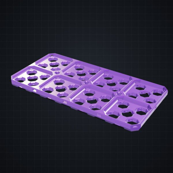 Multiboard: płyta bazowa Multibin 4x2 - Silk fioletowy - wizualizacja 3D Multiboard: płyta bazowa Multibin 4x2 - Silk fioletowy - wizualizacja 3D