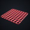 Multiboard: płyta ośmiokątna 8x8 - Czerwony - wizualizacja 3D Multiboard: płyta ośmiokątna 8x8 - Czerwony - wizualizacja 3D