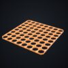 Multiboard: płyta ośmiokątna 8x8 - Pomarańczowy - wizualizacja 3D Multiboard: płyta ośmiokątna 8x8 - Pomarańczowy - wizualizacja 3D
