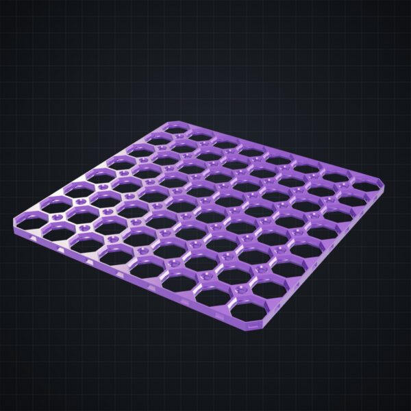 Multiboard: płyta ośmiokątna 8x8 - Silk fioletowy - wizualizacja 3D Multiboard: płyta ośmiokątna 8x8 - Silk fioletowy - wizualizacja 3D