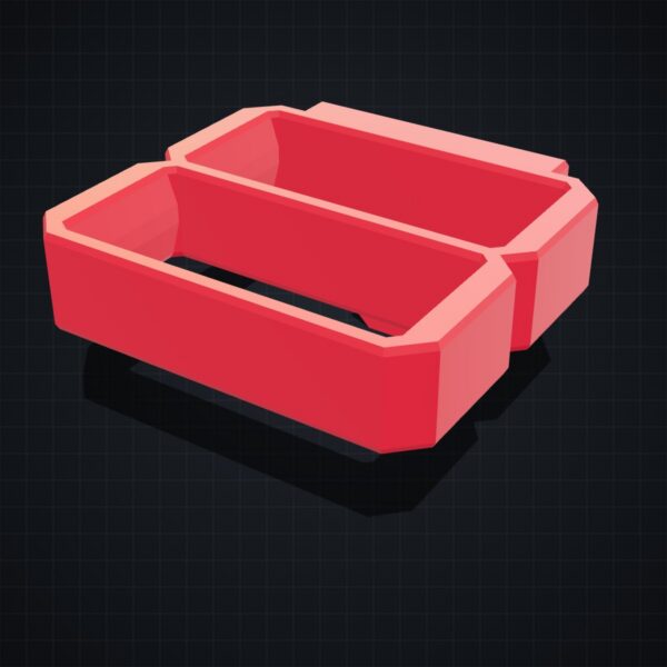 Multiboard: podwójny uchwyt na szczypce - Czerwony - wizualizacja 3D Multiboard: podwójny uchwyt na szczypce - Czerwony - wizualizacja 3D