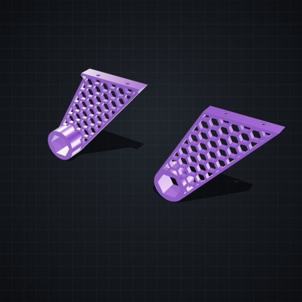 Multiboard: ścianki boczne z otworami (para) - Silk fioletowy - wizualizacja 3D Multiboard: ścianki boczne z otworami (para) - Silk fioletowy - wizualizacja 3D
