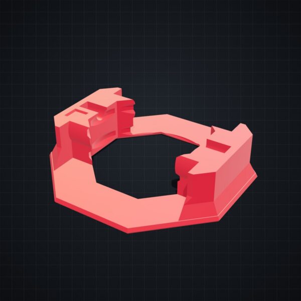 Multiboard: Snap (część B) - luźny - Czerwony - wizualizacja 3D