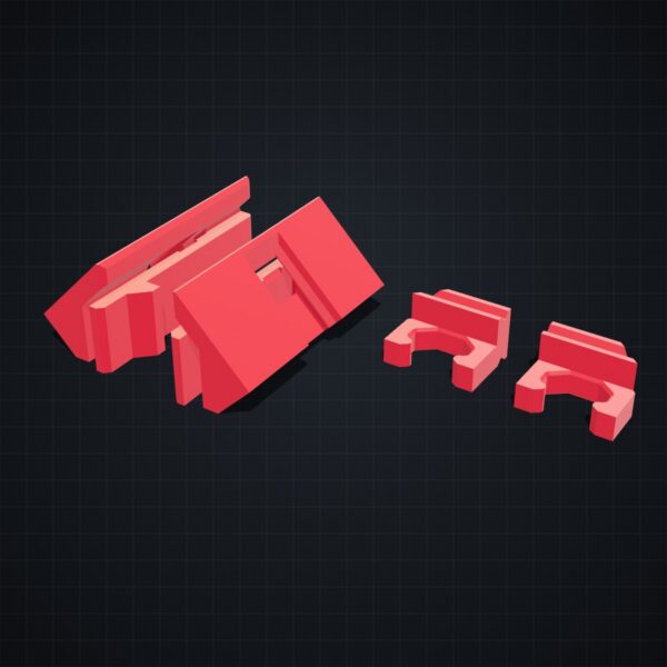 Multiboard: stopery szuflady Click Drawer (komplet) - Czerwony - wizualizacja 3D Multiboard: stopery szuflady Click Drawer (komplet) - Czerwony - wizualizacja 3D
