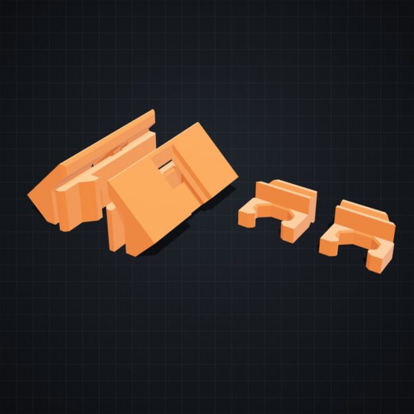 Multiboard: stopery szuflady Click Drawer (komplet) - Pomarańczowy - wizualizacja 3D Multiboard: stopery szuflady Click Drawer (komplet) - Pomarańczowy - wizualizacja 3D