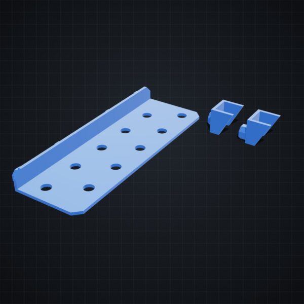 Multiboard: uchwyt na 10 wkrętaków z zastrzałami - wizualizacja 3D Multiboard: uchwyt na 10 wkrętaków z zastrzałami - wizualizacja 3D