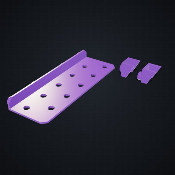 Multiboard: uchwyt na 10 wkrętaków z zastrzałami - Silk fioletowy - wizualizacja 3D Multiboard: uchwyt na 10 wkrętaków z zastrzałami - Silk fioletowy - wizualizacja 3D