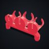 Multiboard: uchwyt na klucze imbusowe Wera (duży) - Czerwony - wizualizacja 3D Multiboard: uchwyt na klucze imbusowe Wera (duży) - Czerwony - wizualizacja 3D