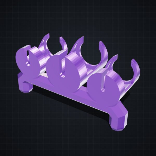 Multiboard: uchwyt na klucze imbusowe Wera (duży) - Silk fioletowy - wizualizacja 3D Multiboard: uchwyt na klucze imbusowe Wera (duży) - Silk fioletowy - wizualizacja 3D