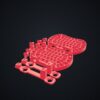 Multiboard: uchwyt na pędzle - Czerwony - wizualizacja 3D