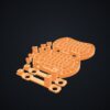 Multiboard: uchwyt na pędzle - Pomarańczowy - wizualizacja 3D
