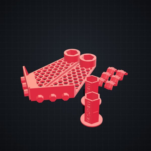 Multiboard: uchwyt na ręczniki papierowe - Czerwony - wizualizacja 3D