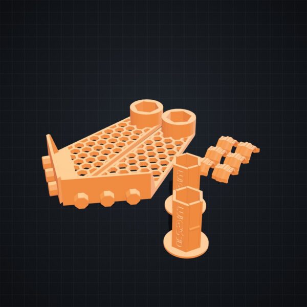 Multiboard: uchwyt na ręczniki papierowe - Pomarańczowy - wizualizacja 3D