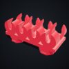 Multiboard: uchwyt na wkrętaki precyzyjne Wera (4 sloty) - Czerwony - wizualizacja 3D