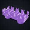 Multiboard: uchwyt na wkrętaki precyzyjne Wera (4 sloty) - Silk fioletowy - wizualizacja 3D