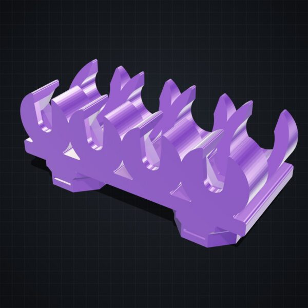 Multiboard: uchwyt na wkrętaki precyzyjne Wera (4 sloty) - Silk fioletowy - wizualizacja 3D