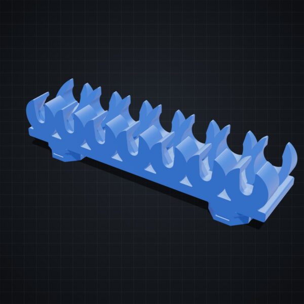 Multiboard: uchwyt na wkrętaki precyzyjne Wera (7 slotów) - wizualizacja 3D Multiboard: uchwyt na wkrętaki precyzyjne Wera (7 slotów) - wizualizacja 3D
