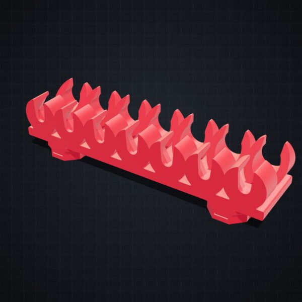 Multiboard: uchwyt na wkrętaki precyzyjne Wera (7 slotów) - Czerwony - wizualizacja 3D Multiboard: uchwyt na wkrętaki precyzyjne Wera (7 slotów) - Czerwony - wizualizacja 3D