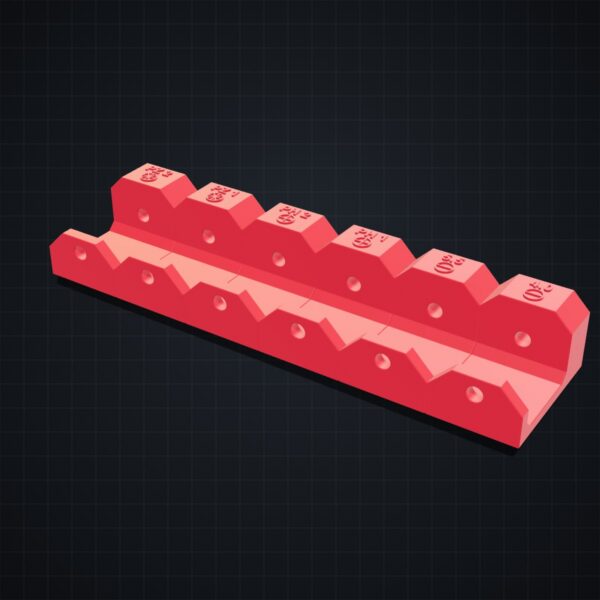 Multiboard: uchwyt na wkrętaki Wera krzyżowe i płaskie - Czerwony - wizualizacja 3D Multiboard: uchwyt na wkrętaki Wera krzyżowe i płaskie - Czerwony - wizualizacja 3D
