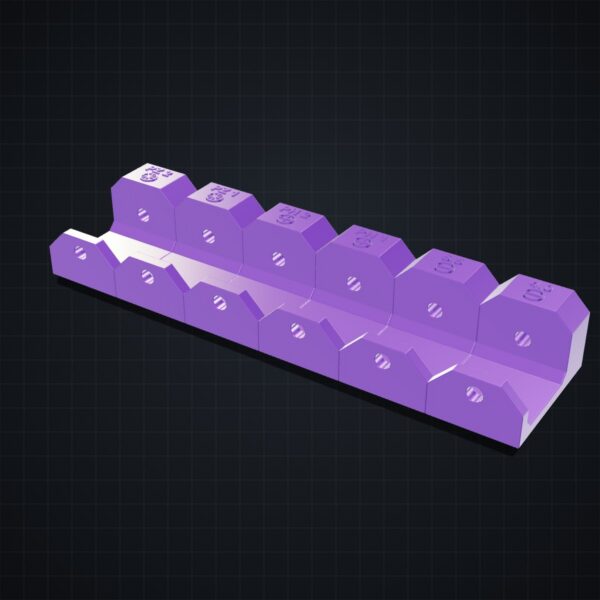 Multiboard: uchwyt na wkrętaki Wera krzyżowe i płaskie - Silk fioletowy - wizualizacja 3D Multiboard: uchwyt na wkrętaki Wera krzyżowe i płaskie - Silk fioletowy - wizualizacja 3D