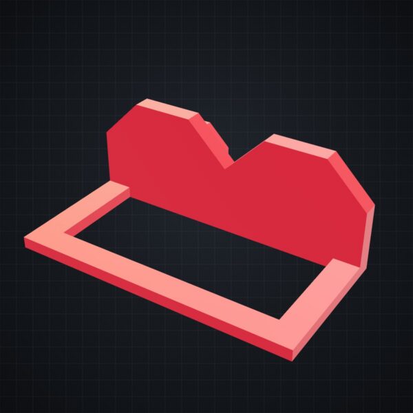 Multiboard: wciskany uchwyt na szczypce - Czerwony - wizualizacja 3D Multiboard: wciskany uchwyt na szczypce - Czerwony - wizualizacja 3D