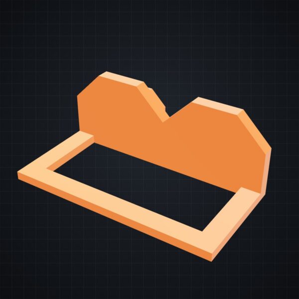 Multiboard: wciskany uchwyt na szczypce - Pomarańczowy - wizualizacja 3D Multiboard: wciskany uchwyt na szczypce - Pomarańczowy - wizualizacja 3D