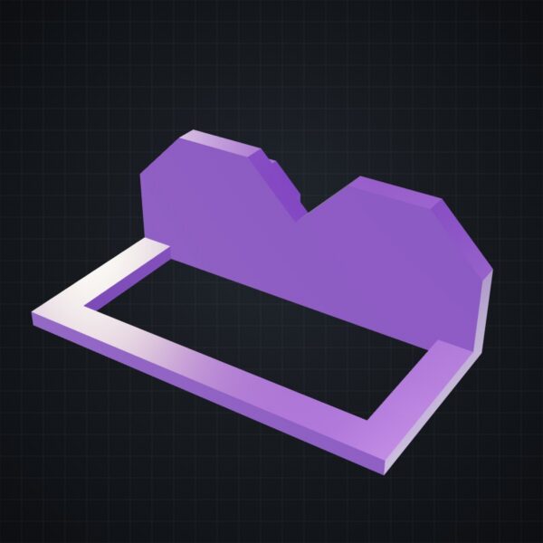 Multiboard: wciskany uchwyt na szczypce - Silk fioletowy - wizualizacja 3D Multiboard: wciskany uchwyt na szczypce - Silk fioletowy - wizualizacja 3D