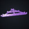 Multiboard: wspornik 8x8 z wkładkami Bolt-Lock - Silk fioletowy - wizualizacja 3D