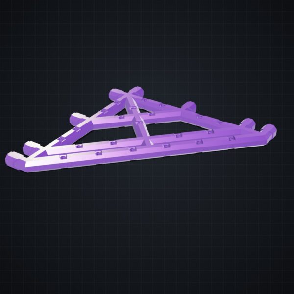 Multiboard: wspornik 8x8 z wkładkami Bolt-Lock - Silk fioletowy - wizualizacja 3D