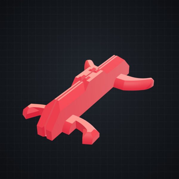 Multiboard: zaczep Pegboard Click 1 MU - Czerwony - wizualizacja 3D Multiboard: zaczep Pegboard Click 1 MU - Czerwony - wizualizacja 3D