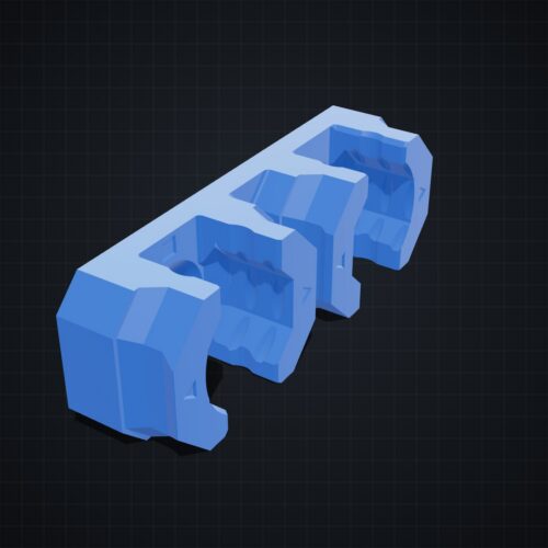 Multiboard: zatrzaski Dual Offset Snaps 6,25 mm - wizualizacja 3D Multiboard: zatrzaski Dual Offset Snaps 6,25 mm - wizualizacja 3D