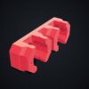 Multiboard: zatrzaski Dual Offset Snaps 6,25 mm - Czerwony - wizualizacja 3D Multiboard: zatrzaski Dual Offset Snaps 6,25 mm - Czerwony - wizualizacja 3D