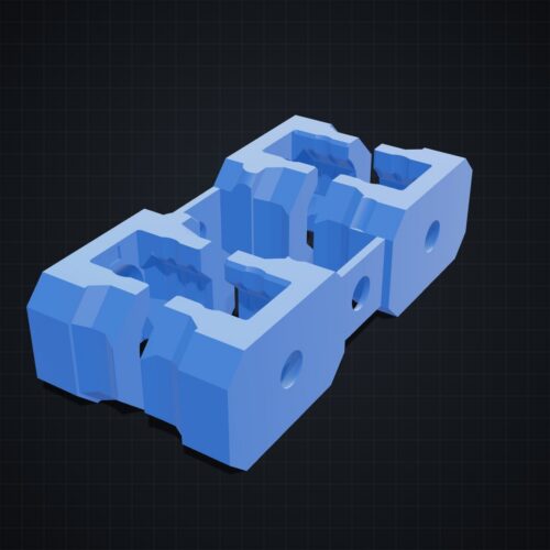 Multiboard: zatrzaski Quad Offset Snaps 6,25 mm (2 arkusze) - wizualizacja 3D Multiboard: zatrzaski Quad Offset Snaps 6,25 mm (2 arkusze) - wizualizacja 3D