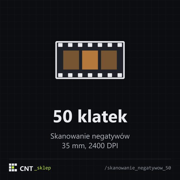 Skanowanie negatywów 35 mm - 50 klatek Skanowanie negatywów 35 mm - 50 klatek